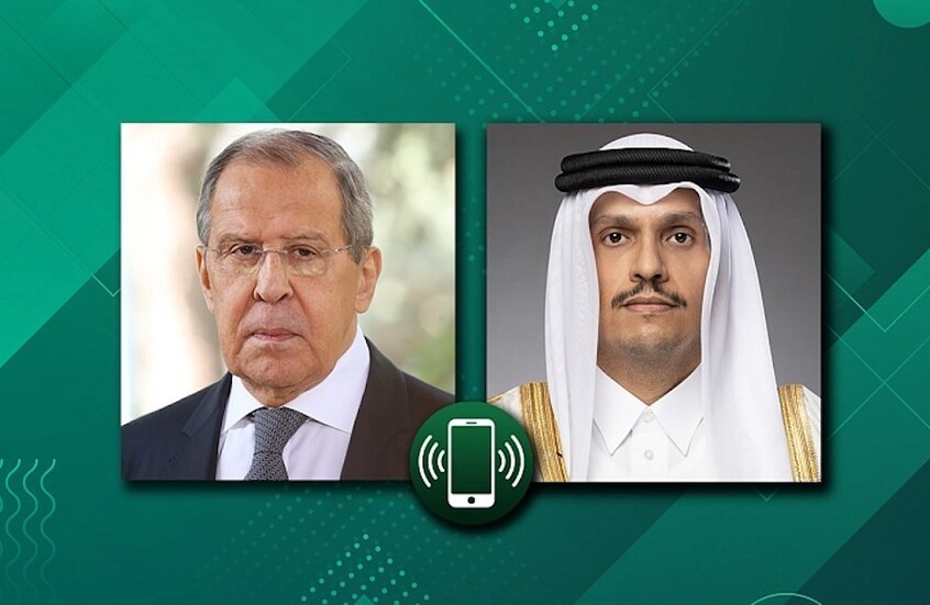 لافروف ووزير خارجية قطر يبحثان الوضع حول إيران ويؤكدان ضرورة وقف الأعمال العسكرية