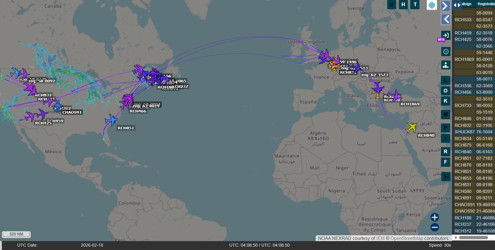 تقرير: نشر ست طائرات أمريكية في أوروبا تمهيدا للتحرك نحو الشرق الأوسط