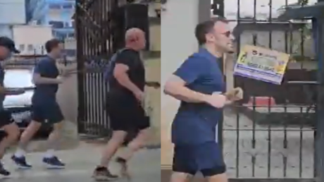 جري ماكرون في مومباي يشعل السخرية: “يهرب من زوجته! ” (فيديو)