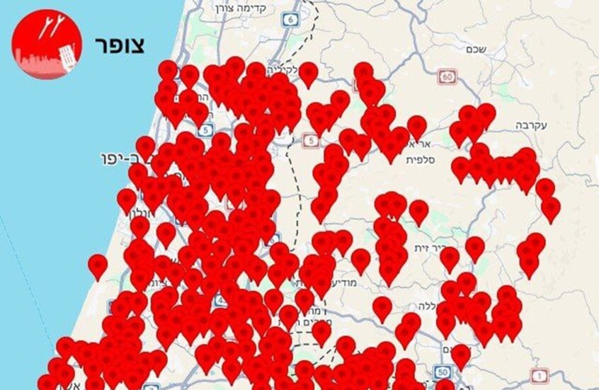 إطلاق صواريخ متزامن من إيران ولبنان باتجاه إسرائيل