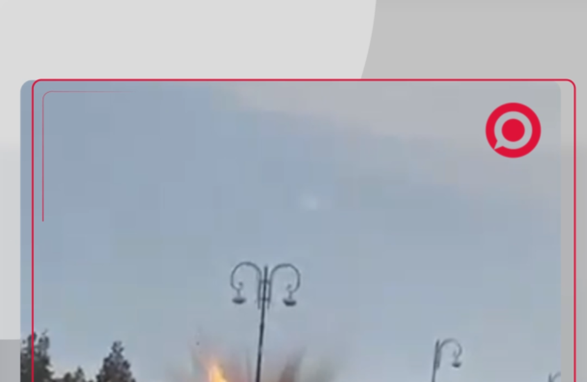 طائرة إيرانية مسيرة تظهر أثناء هجوم على نخجوان في أذربيجان