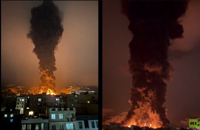 إسرائيل تقصف منشآت إيران النفطية.. ألسنة اللهب تعانق السماء ومشاهد مرعبة للحرائق الرهيبة (فيديو)