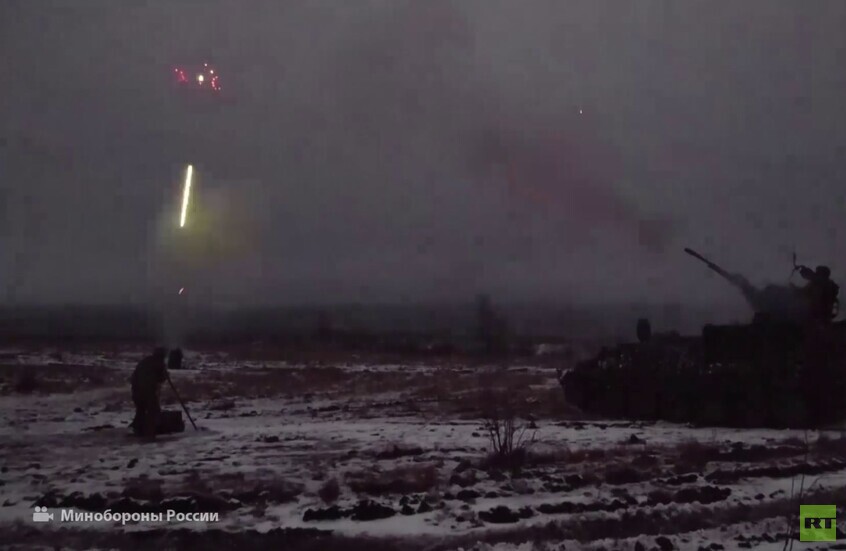 مشاهد لمنظومة "زو-23" الروسية في منطقة العملية العسكرية الخاصة