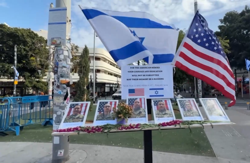 صور لجنود أمريكيين قتلى في الحرب ضد إيران تظهر بجانب ضحايا هجمات 7 أكتوبر في تل أبيب