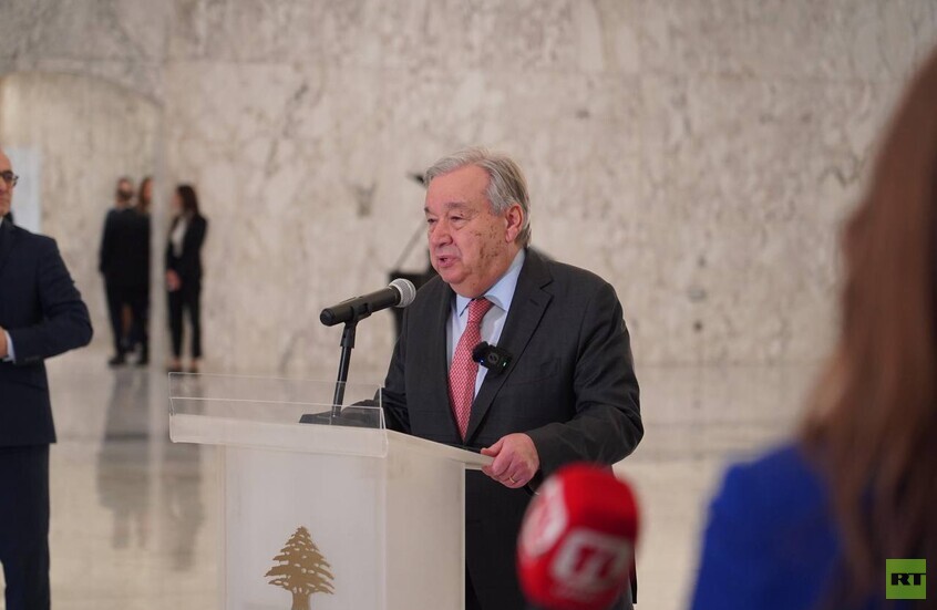 غوتيريش يطالب إسرائيل و"حزب الله" بوقف الحرب (فيديو)