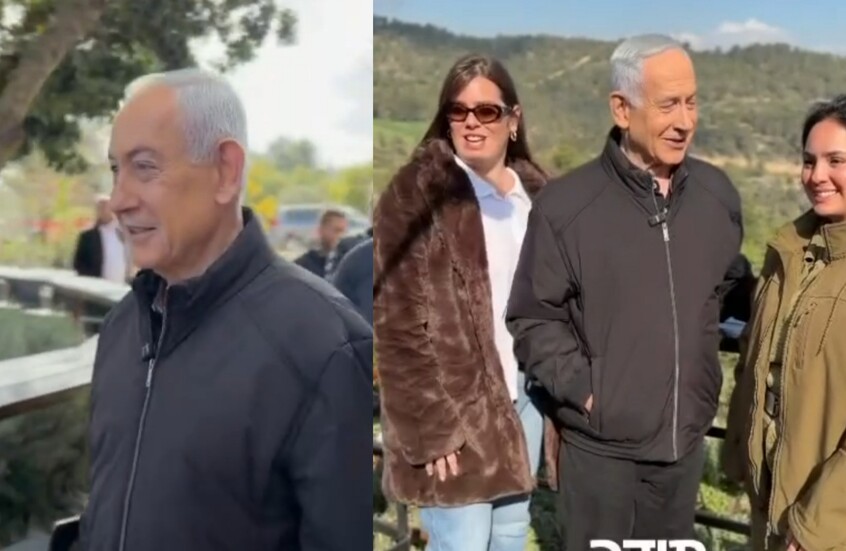 الإعلام الإسرائيلي ينشر فيديو جديد لنتنياهو تم تصويره بجبال القدس (فيديو)