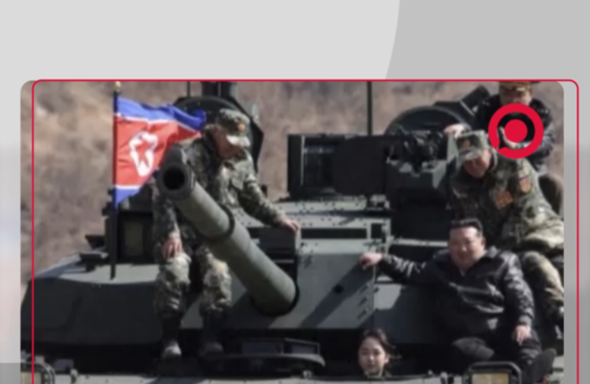 كيم جونغ أون وابنته يقودان دبابة خلال تدريبات عسكرية في كوريا الشمالية