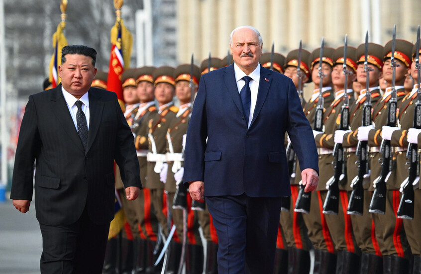 كيم جونغ أون يستقبل لوكاشينكو في بيونغ يانغ