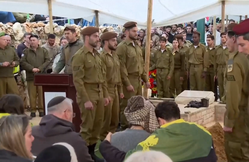 جنازة جندي إسرائيلي قتل في لبنان