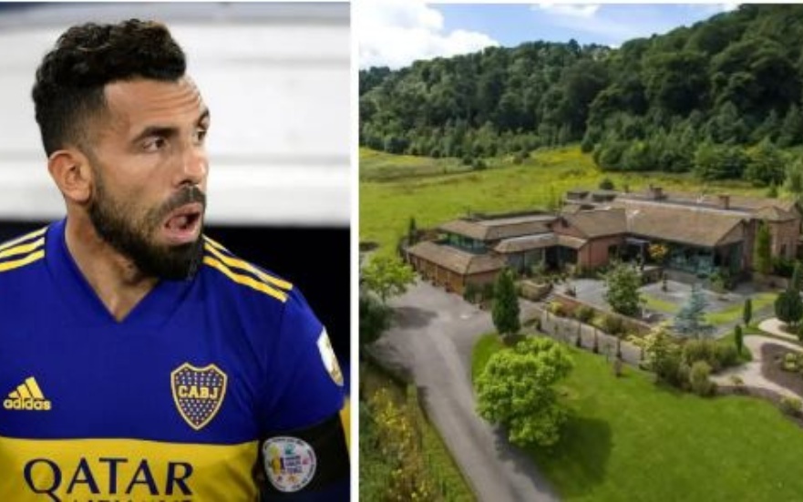 كارلوس تيفيز يستعرض منزله الفخم برفقة نجمي مانشستر السابقين (فيديو)