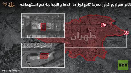الجيش الإسرائيلي يعلن مهاجمة موقعين لإنتاج صواريخ كروز بحرية في قلب طهران