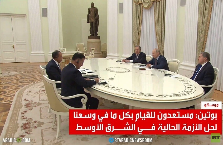 بوتين: نبذل جهدنا لحل أزمة الشرق الأوسط