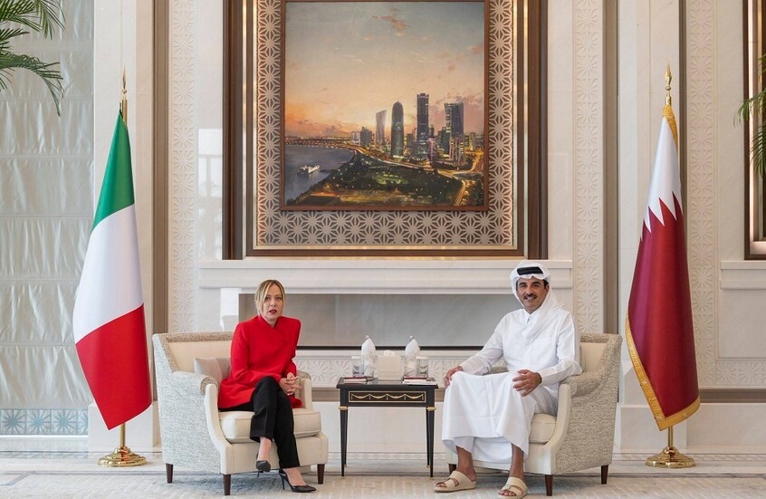 ميلوني تعرب لأمير قطر عن الاستعداد للمساعدة في إعادة تأهيل منشآت الطاقة المتضررة في البلاد