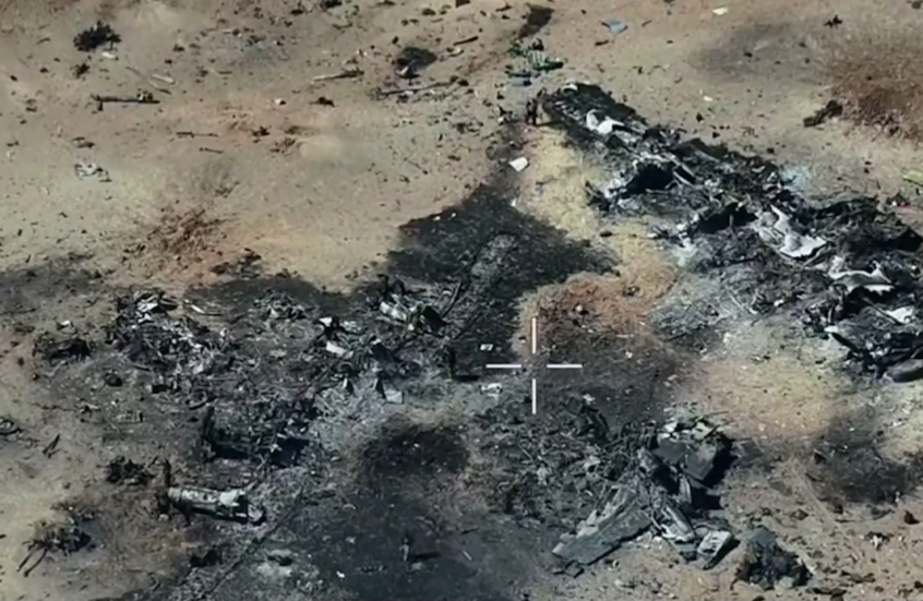 الحرس الثوري الإيراني ينشر لقطات جوية من موقع تحطم مقاتلة أمريكية