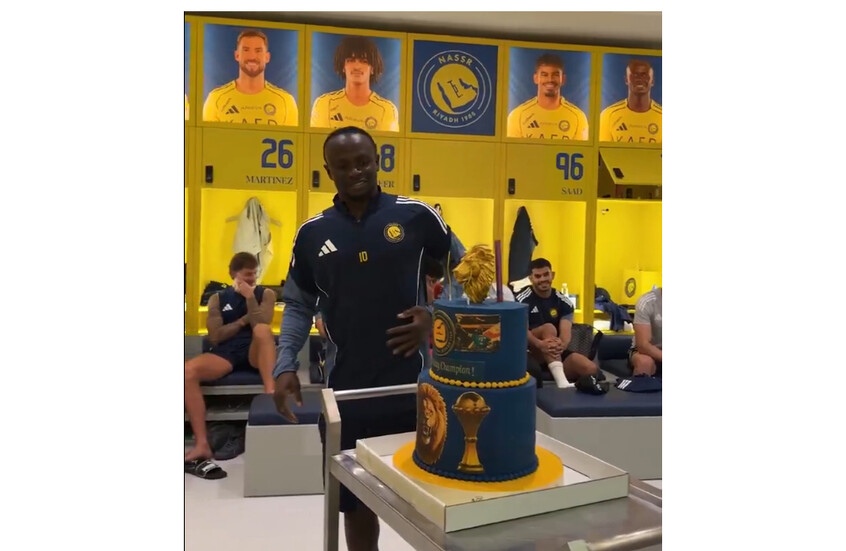 فيديو مستفز للمغرب.. بكعكة "كأس إفريقيا" النصر يحتفل بعيد ميلاد ماني بحضور رونالدو وزملائه