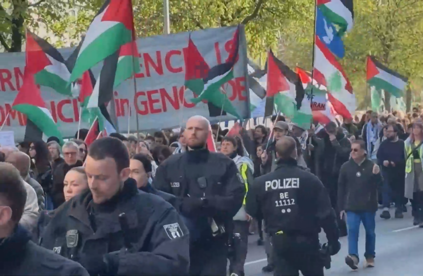 مظاهرات في برلين احتجاجا على الغارات الإسرائيلية على لبنان وتضامنا مع إيران وفلسطين