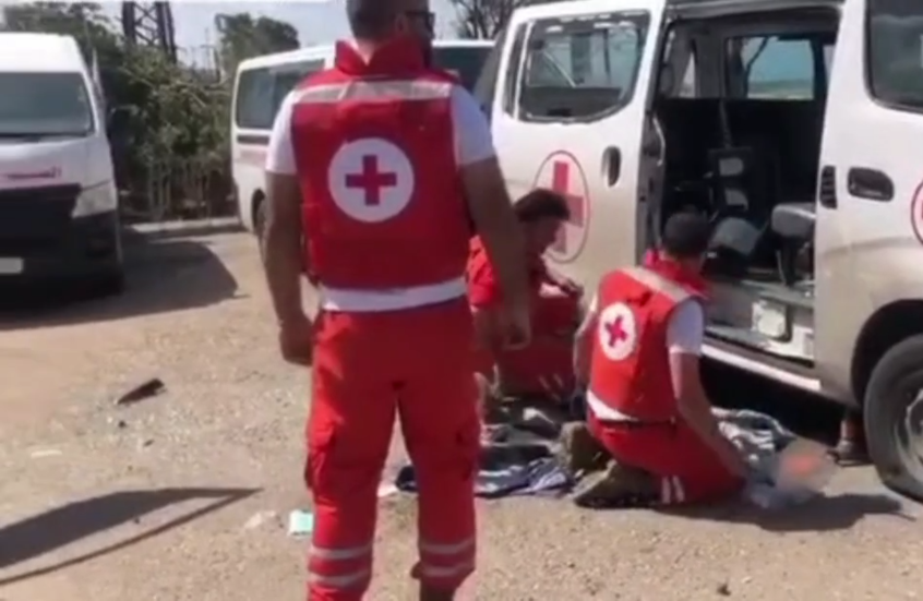 مراسلتنا: ‏قتيل بغارة إسرائيلية على مركز للصليب الأحمر في صور جنوب لبنان (فيديو)