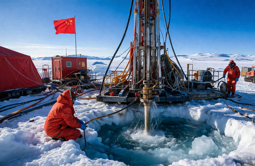الصين تسجل رقما قياسيا عالميا في الحفر عبر الجليد بأنتاركتيكا