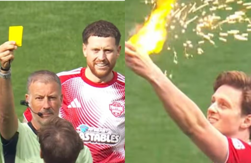 اختفت البطاقة الصفراء في لمح البصر.. لاعب يفاجئ الحكم بـ"حركة سحريه" بعد إنذاره