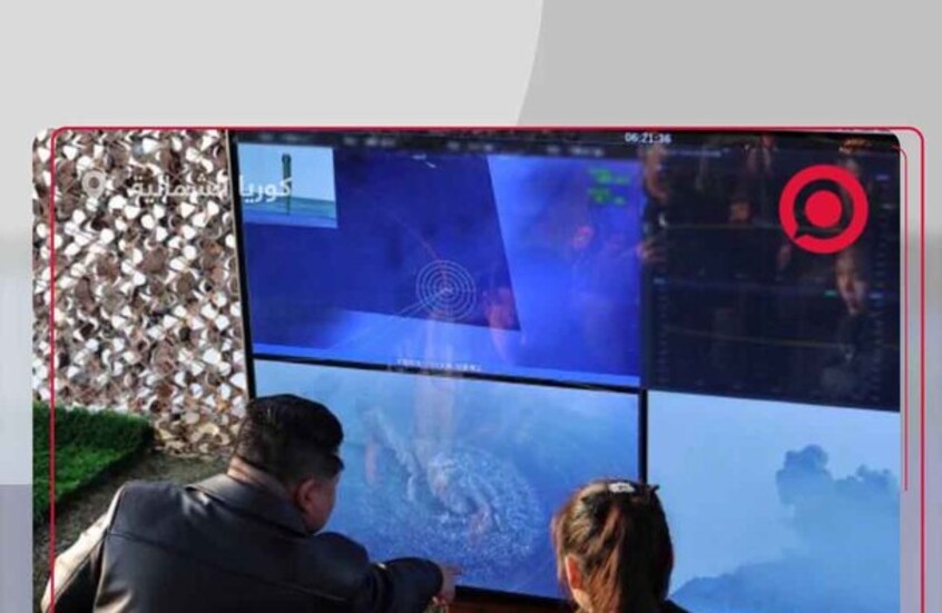 كيم جونغ أون وابنته يشاهدان اختبار صاروخ برأس حربي عنقودي