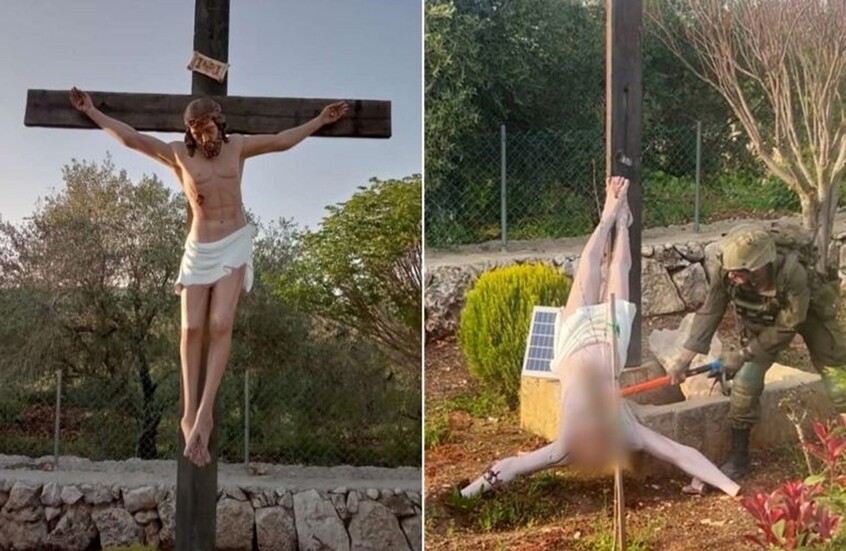 الجيش الإسرائيلي يعلن إبعاد الجندي المحطم لتمثال المسيح في جنوب لبنان ومصوره من الخدمة القتالية