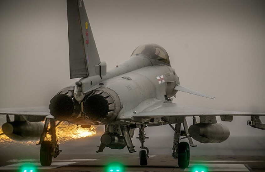 بريطانيا تدرس إرسال مقاتلات تايفون المتمركزة في قطر لتنفيذ مهمة في مضيق هرمز