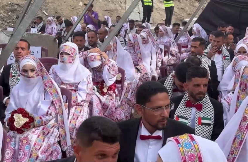 العرس الجماعي "ثوب الفرح 2" لـ300 عريس وعروس في قطاع غزة