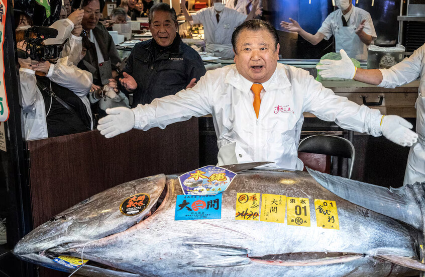 "ملك التونة" يدخل موسوعة غينيس بأغلى سمكة في التاريخ بقيمة 3.2 ملايين دولار