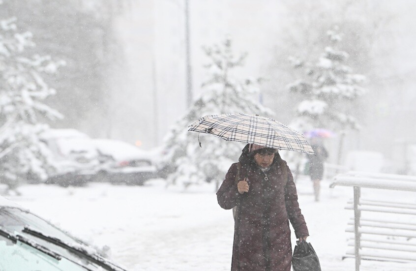 عاصفة ثلجية تضرب موسكو (فيديو+صور)
