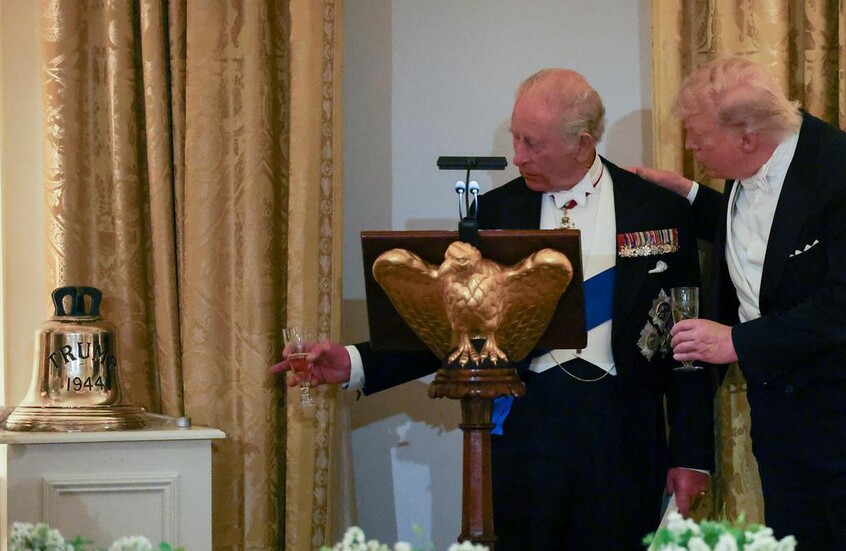 الملك تشارلز لترامب: "لولا بريطانيا لكنتم تتحدثون الفرنسية" (فيديو)