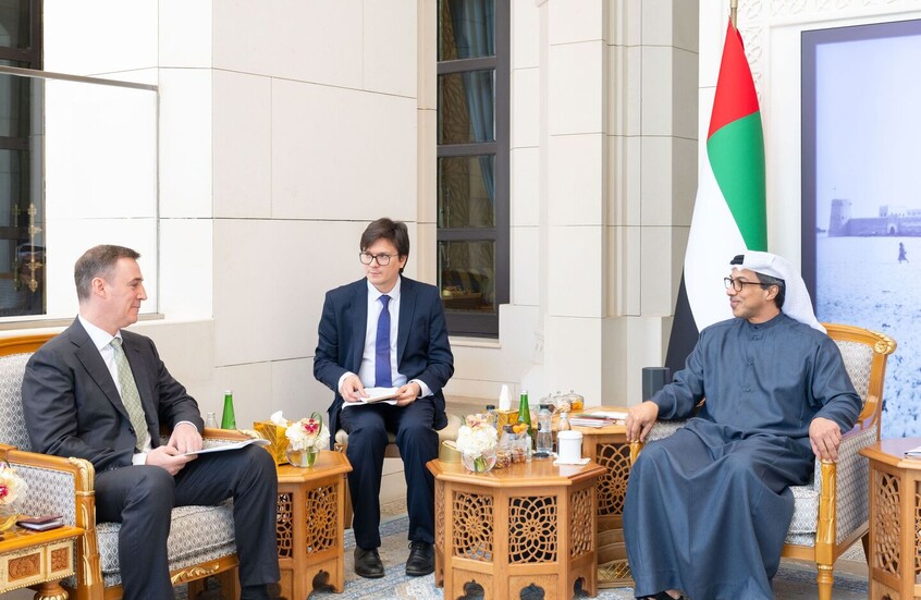 منصور بن زايد يستقبل نائب رئيس الوزراء الروسي