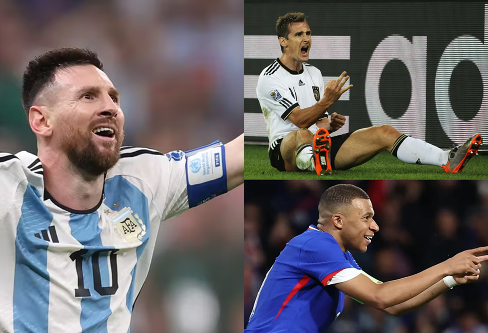 هدافو كأس العالم عبر التاريخ.. كريستيانو خارج المعادلة.. وميسي ومبابي يهددان عرش كلوزه