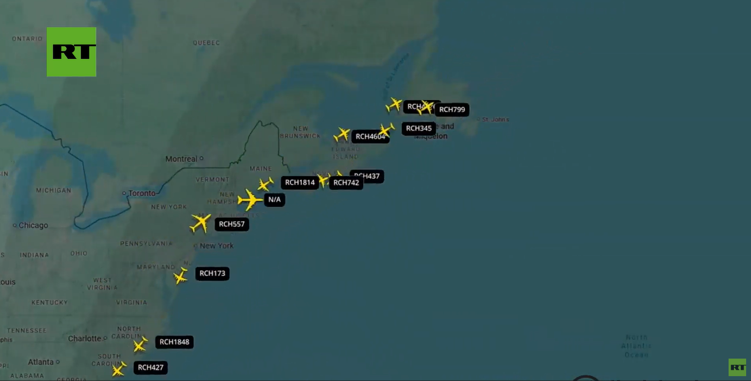 بالفيديو.. جسر جوي ضخم من البنتاغون يربط الولايات المتحدة بالشرق الأوسط