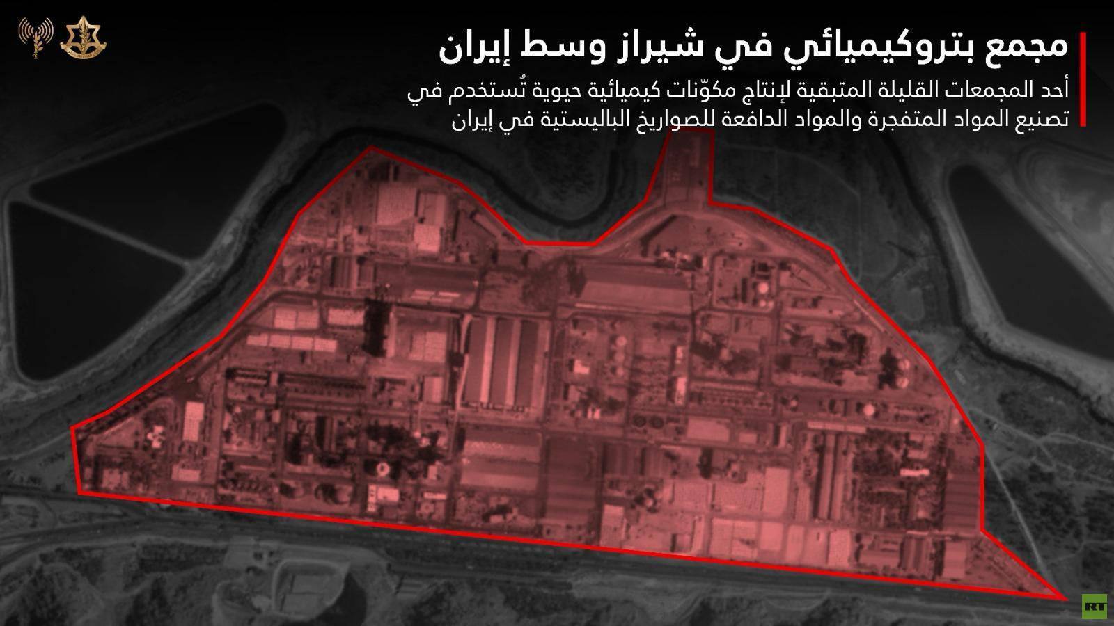 الجيش الإسرائيلي يعلن شن هجوم على مجمع بتروكيميائي إيراني في شيراز