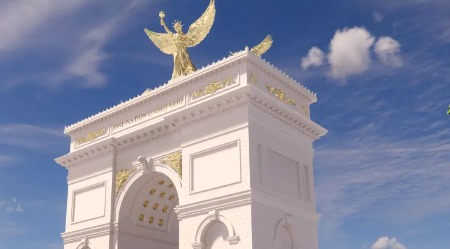 إدارة ترامب تكشف عن "قوس النصر" (صور)