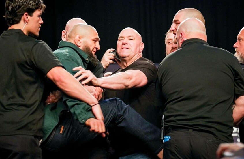 مواجهة العيون تتحول إلى اشتباك قبل نزال UFC المرتقب