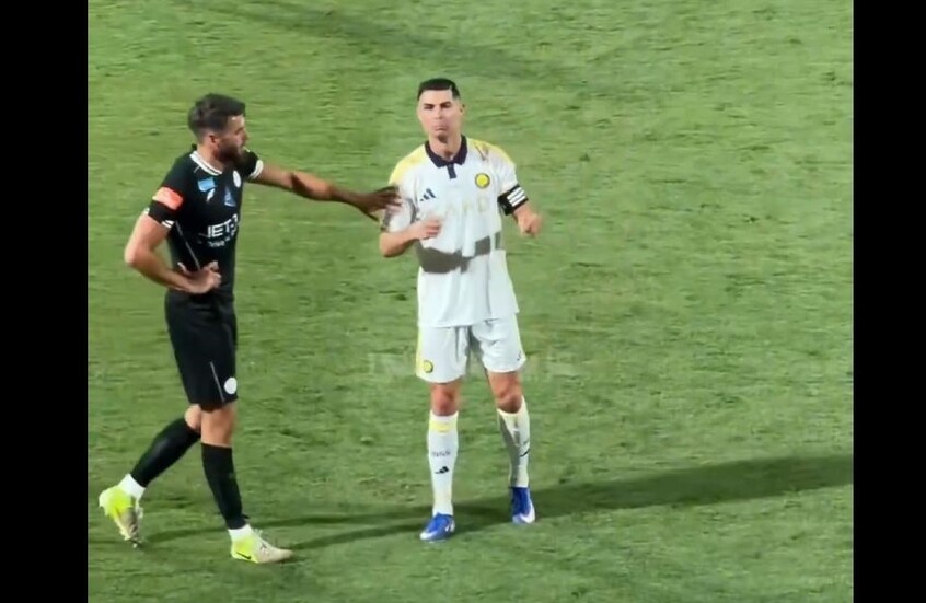 حركة مسيئة مجددا بسبب استفزازه بميسي.. رونالدو مهدد بعقوبة قبل قمة الهلال (فيديو)