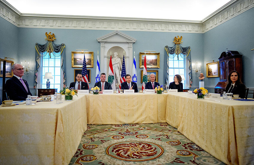 الجولة الأولى من المفاوضات بين لبنان وإسرائيل في وزارة الخارجية الأمريكية، 14 أبريل 2026.