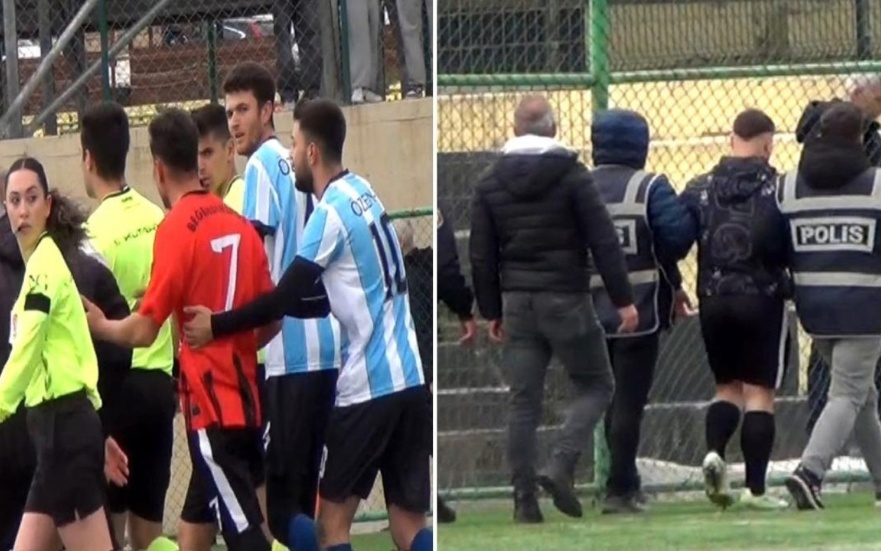 توقيف لاعب بعد الاعتداء على حكم خلال مباراة في تركيا