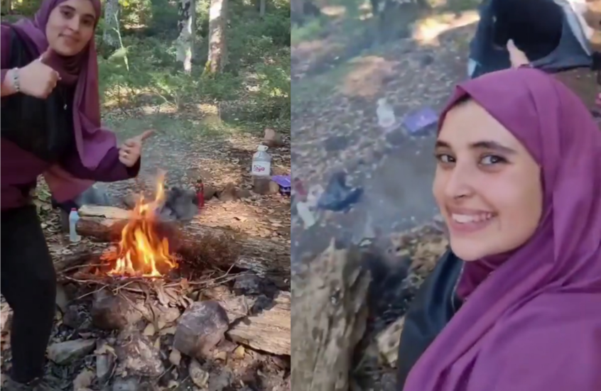بعد حظر التخييم.. مؤثرة جزائرية شهيرة توقد النار في غابة وتشعل غضب النشطاء