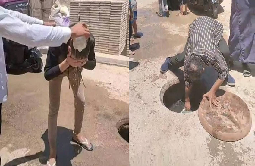 مصريون يتبركون بمياه بئر للصرف الصحي.. فيديو صادم يثير الجدل فما حقيقته؟