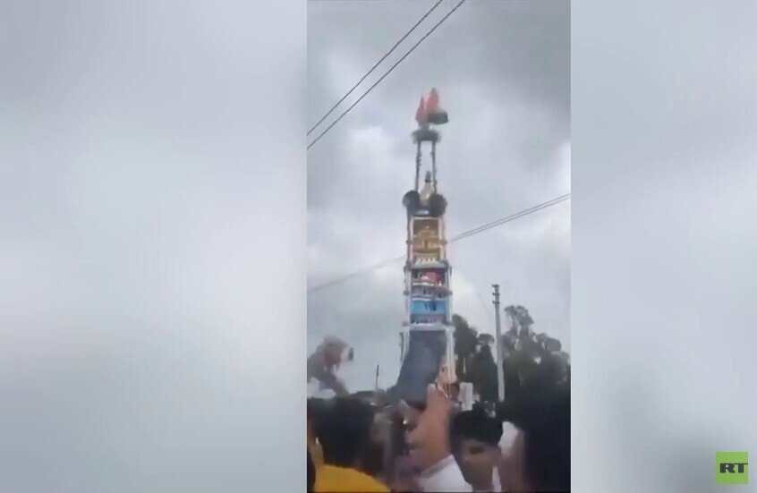 الهند.. اصطدام العربة بسلك كهربائي أثناء مراسم دينية في ولاية ماديا براديش