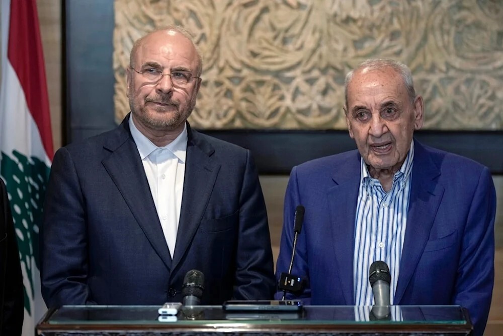 قاليباف لبري: الاتفاق الإطاري بين لبنان واسرائيل مؤامرة وفتنة