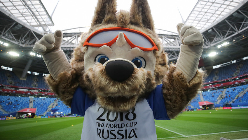 Lobo Zabivaka é o mascote oficial da Copa de 2018