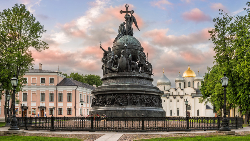 El monumento “Milenio de Rusia”.