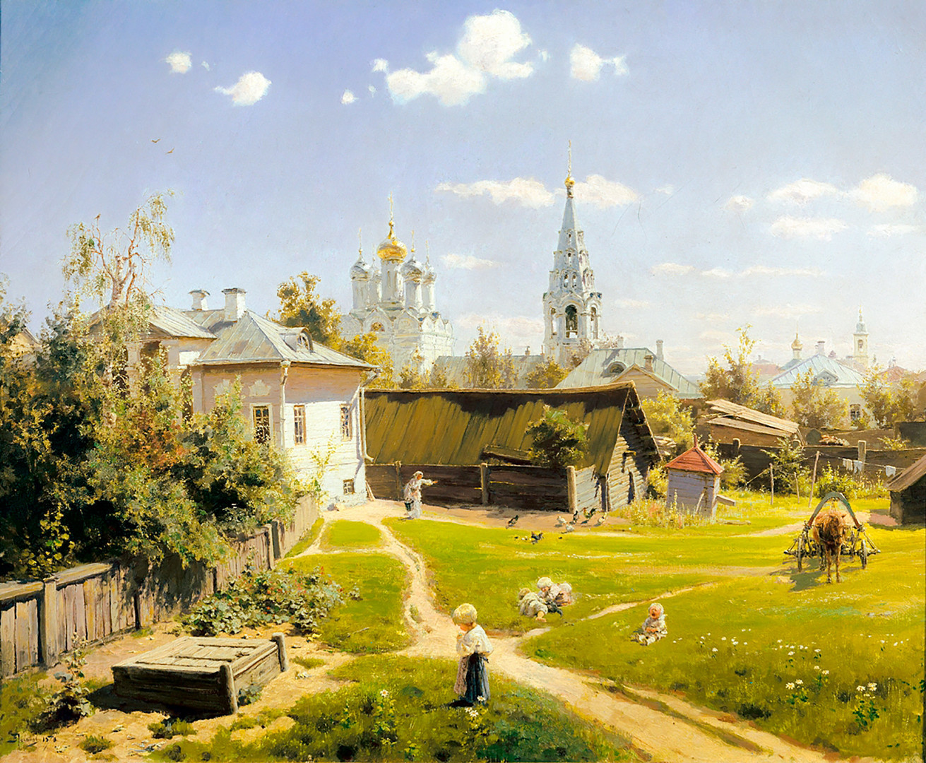 Vassíli Polenov. Quintal em Moscou, 1878