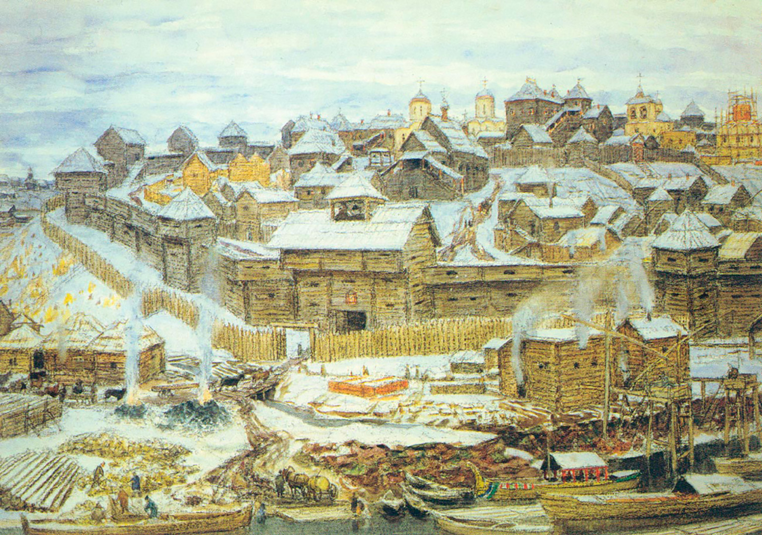 А. Васнецов. Московскиот Кремљ за време на Иван Калита, 1921