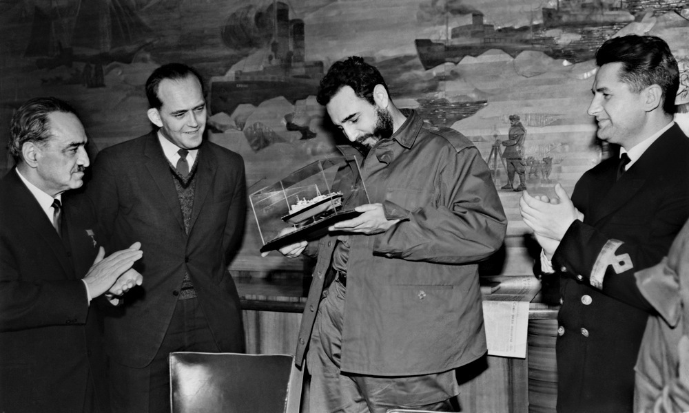 Fidel Castro en el rompehielos nuclear Lenin, 1963