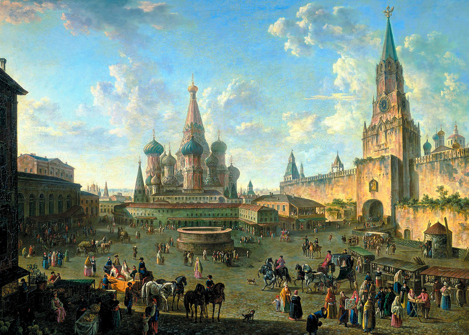 La Plaza Roja con la Catedral de San Dasilio en el centro, obra de Fiodor Alekséiev