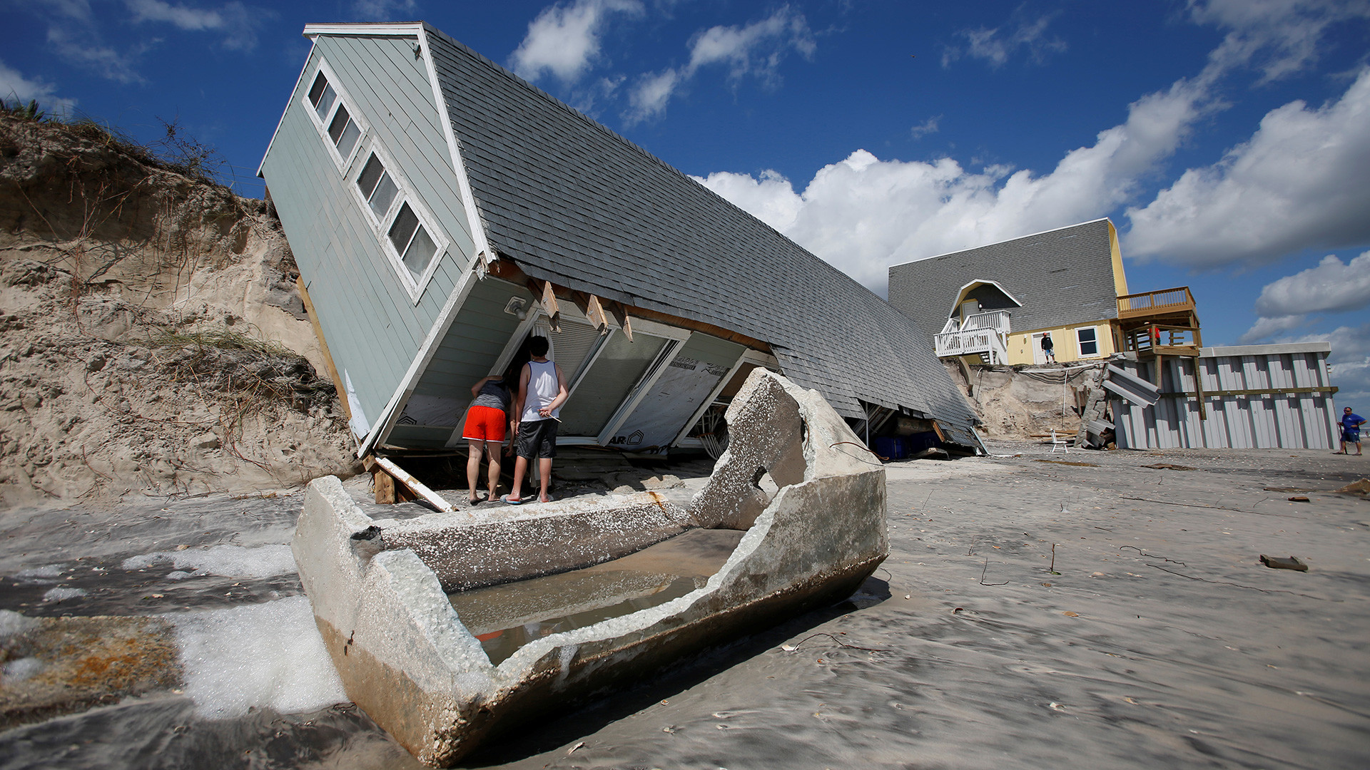 Последице урагана „Ирма” на плажи „Вилано”, Флорида. 12. септембар 2017. године.